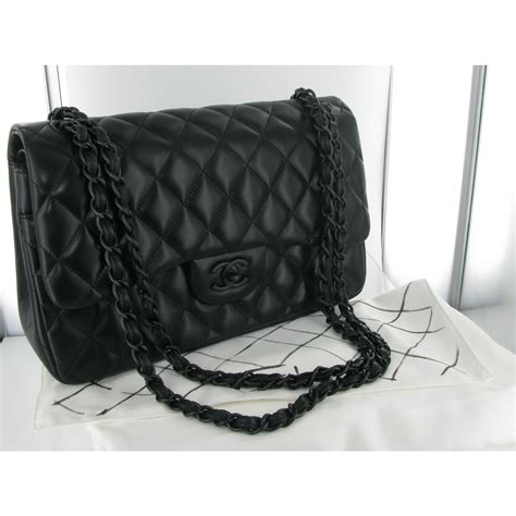 chanel black on black hardware bag|expensive black purses quilted chanel.